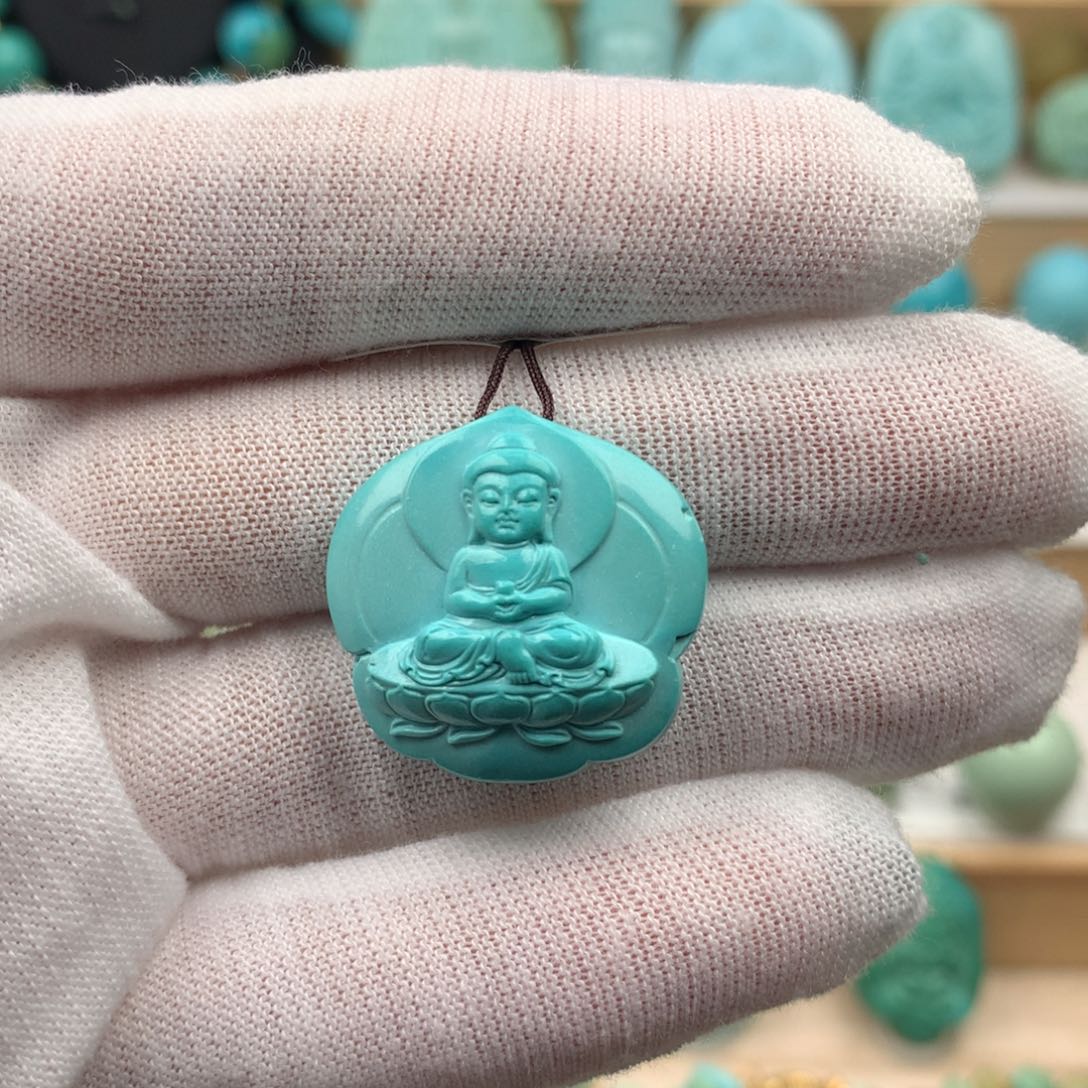 未镶嵌绿松石珠宝奇石24.3mm