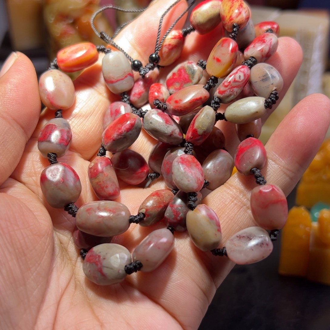 昌化石昌化鸡血石46颗