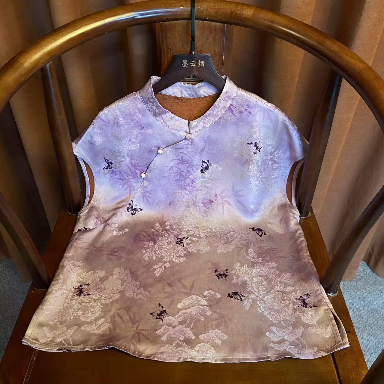 【风蝶】复古国风2025款短袖衬衫女夏季新款气质新中式上衣