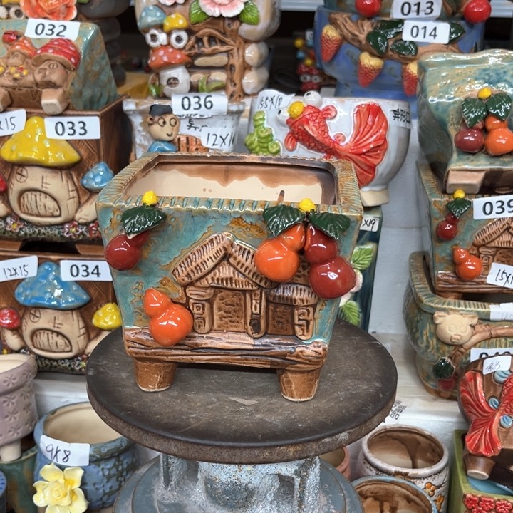 紫砂花盆粗陶材质多肉花盆