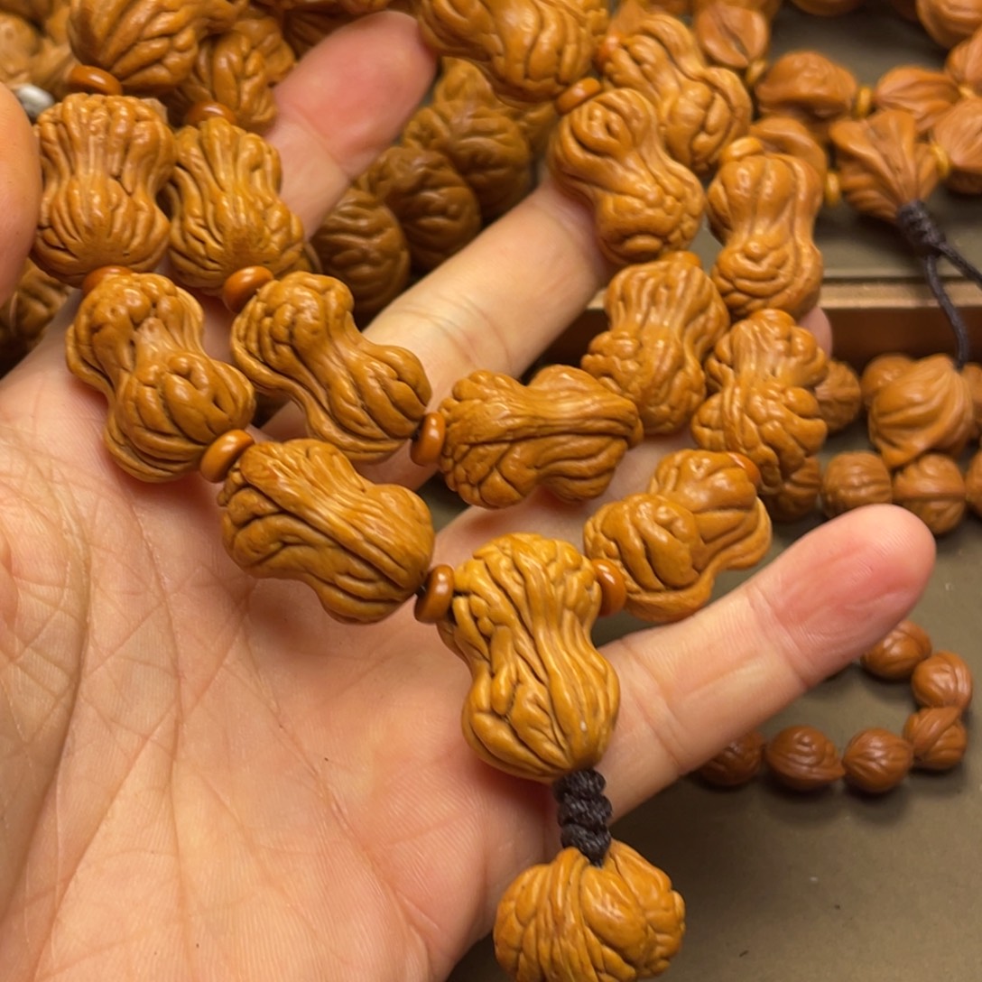 Y***械手串桃核龙纹桃核7