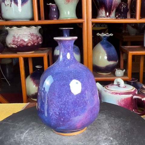 牛家钧窑牛自恒老师钧瓷瓶