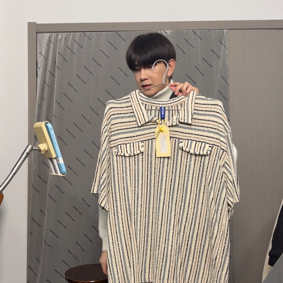 潮流时尚条纹短袖xl码