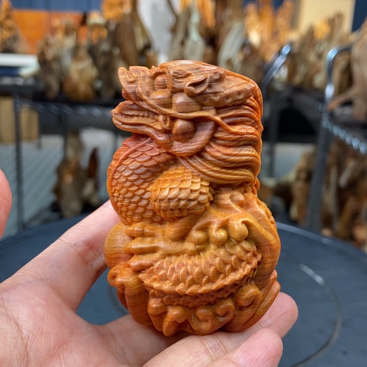柏木（崖柏）手把件龙