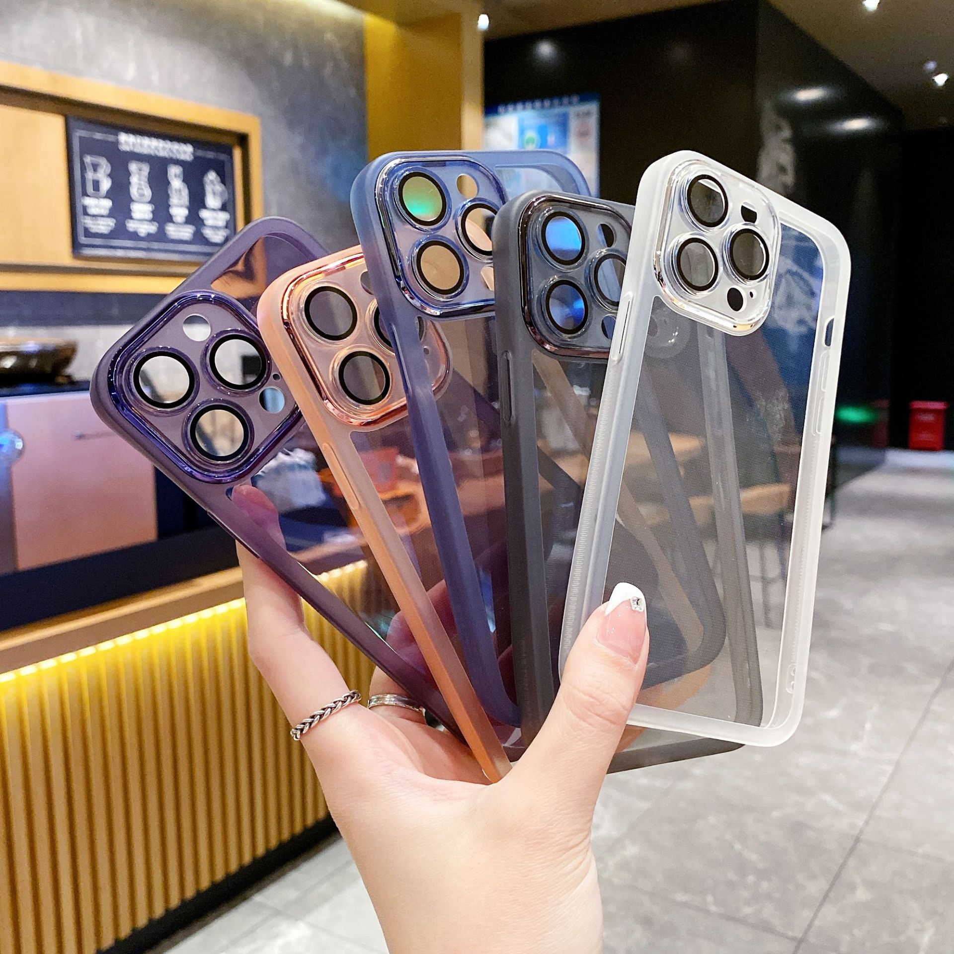 iphone17镜头电镀手机壳高级感苹果15/16E透明保护套