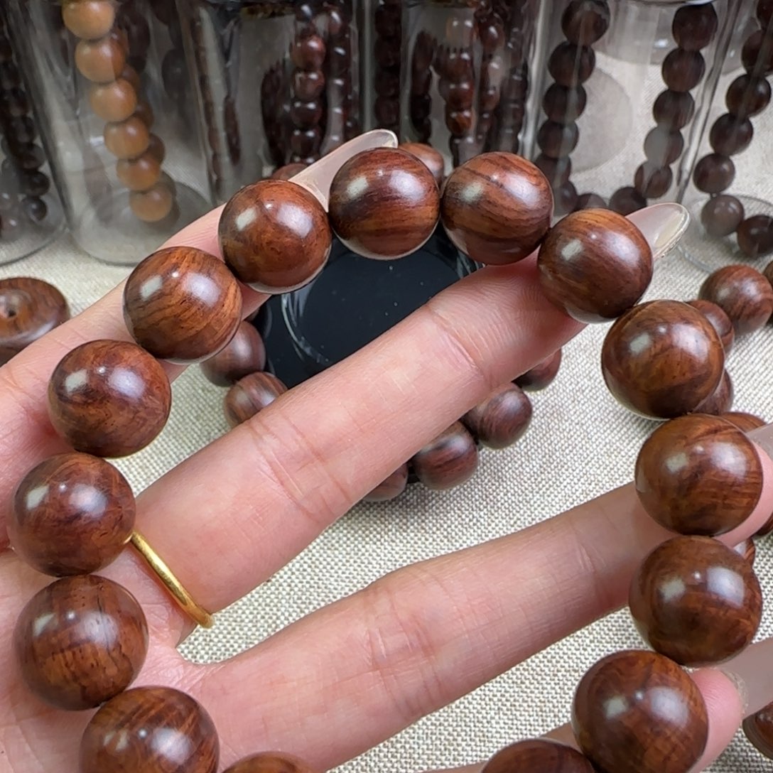 黄花梨/降香黄檀手串/手链凤尾水波