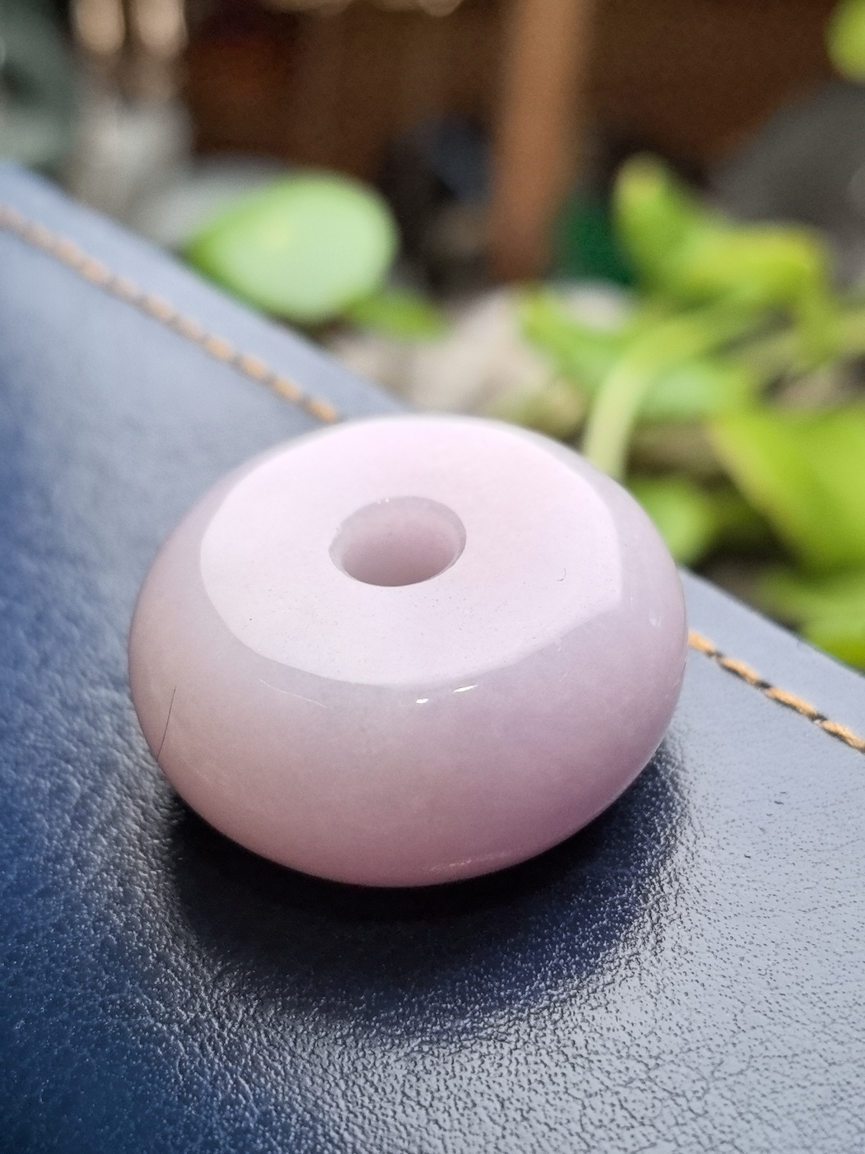 新店开业天然翡翠紫罗兰平安扣面包扣新年礼物