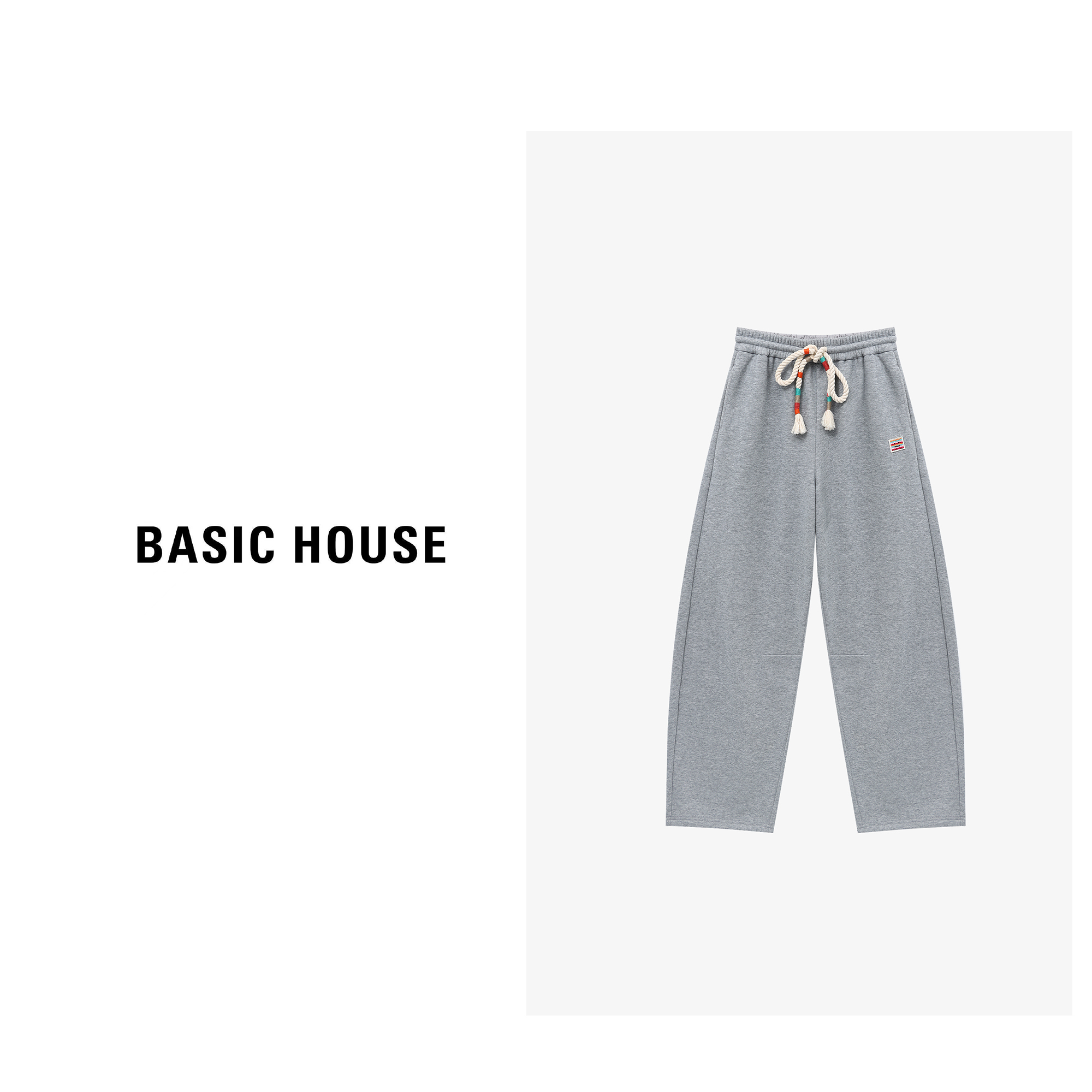 Basic House/百家好秋冬彩色流苏抽绳舒适休闲裤-B0625B5OUE2