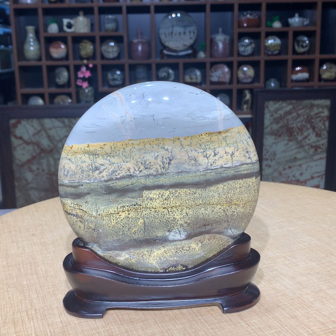 紫砂，广西国画石摆件，收藏观赏