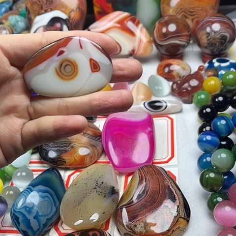 玛瑙/玉髓颈饰足银镀金镶嵌