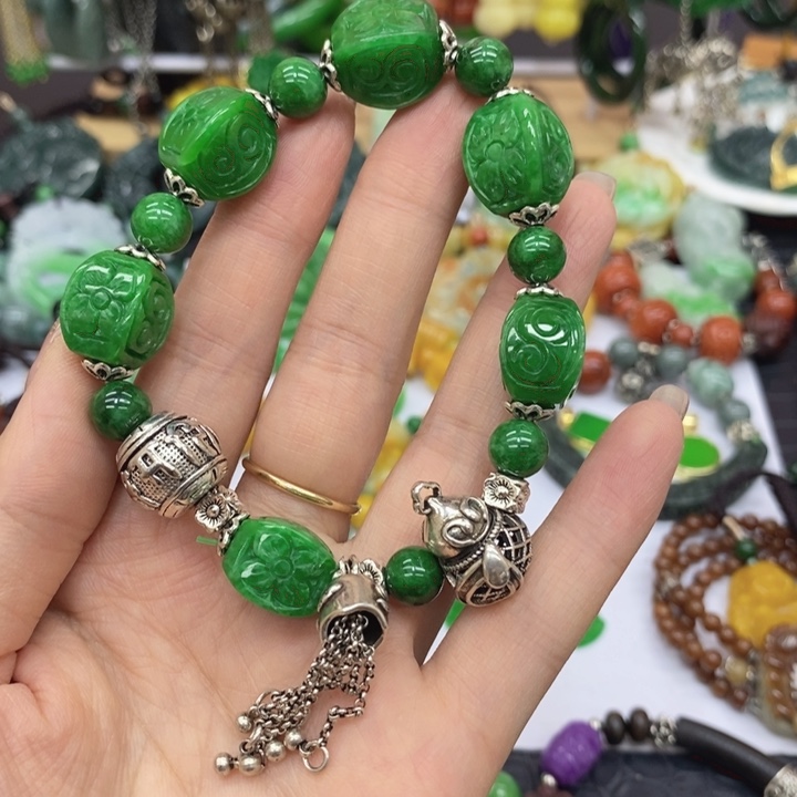 未镶嵌手链翡翠用***果手链8
