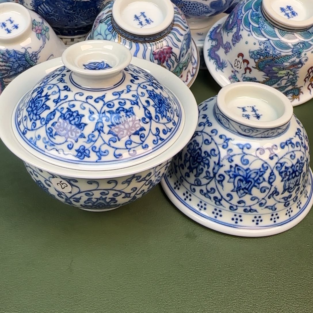 彦祖纯手工手绘茶具两件套