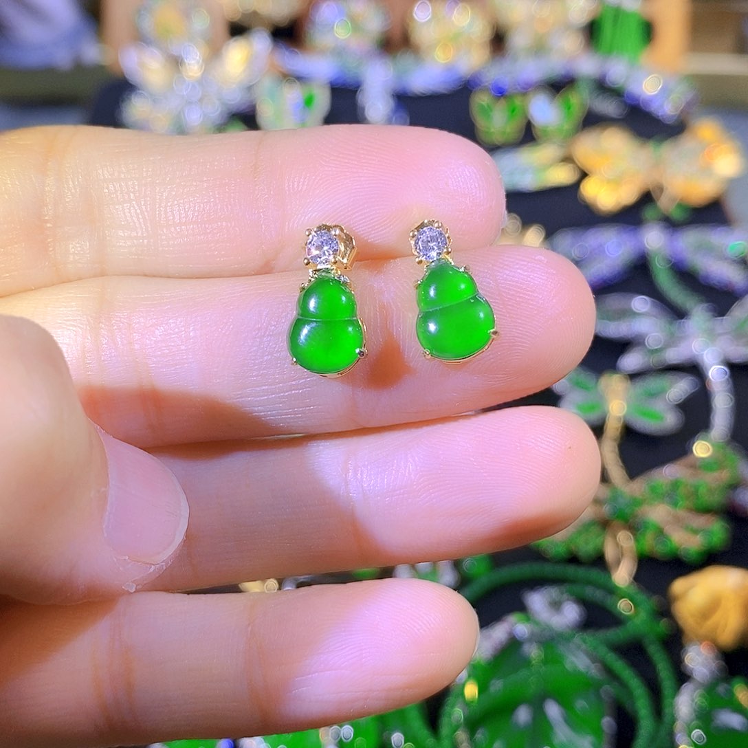 吊坠(不含链)银S925镶嵌翡翠