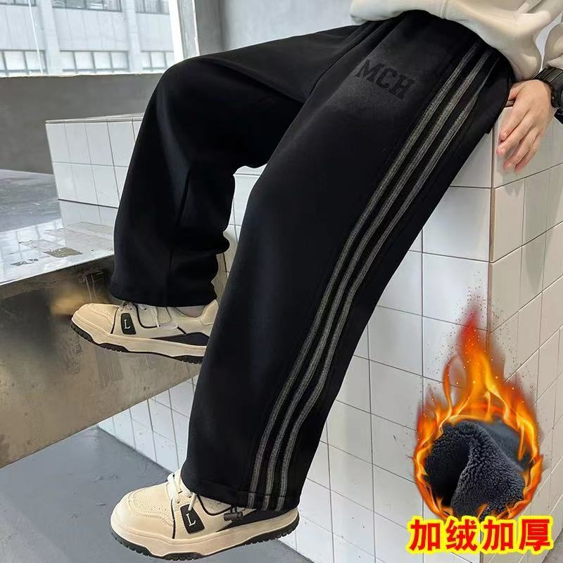 201101童装男童休闲卫裤2025冬宝宝韩版潮酷洋气休闲加绒男童卫裤