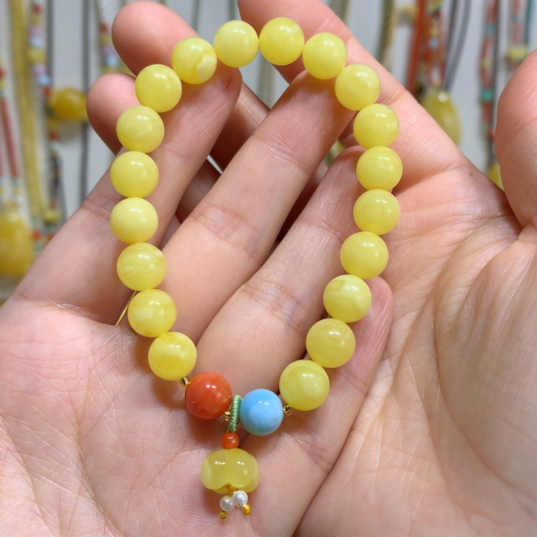 蜜蜡手链未镶嵌8.8m m