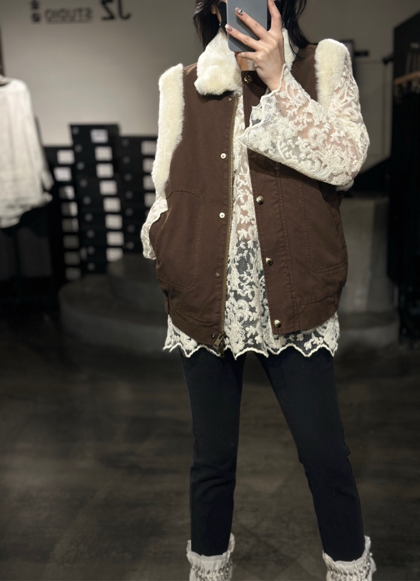 001直播间同价高端实体拼接时尚百搭牛仔马甲