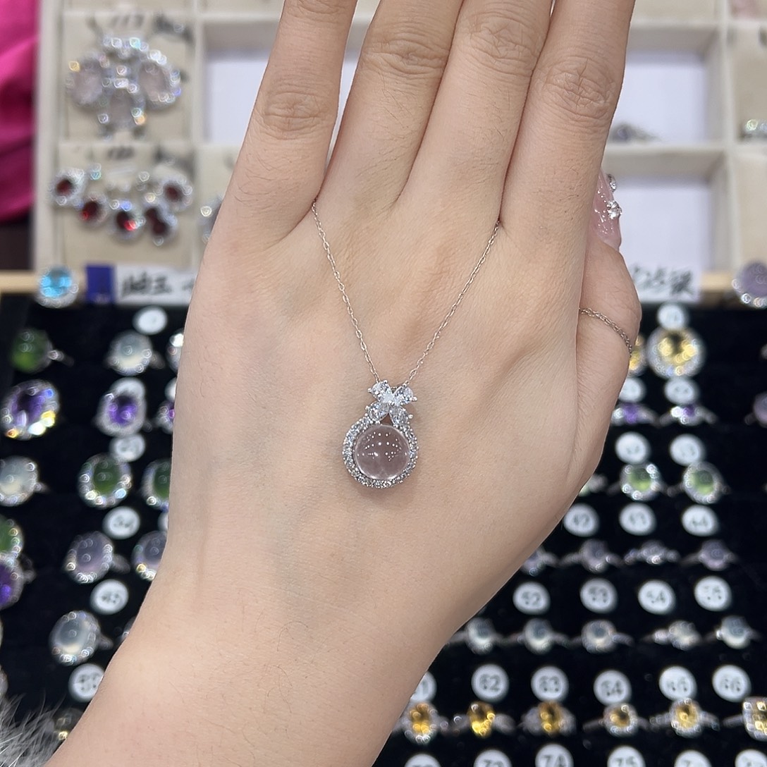 脑***～银S925镶嵌戒指芙蓉石