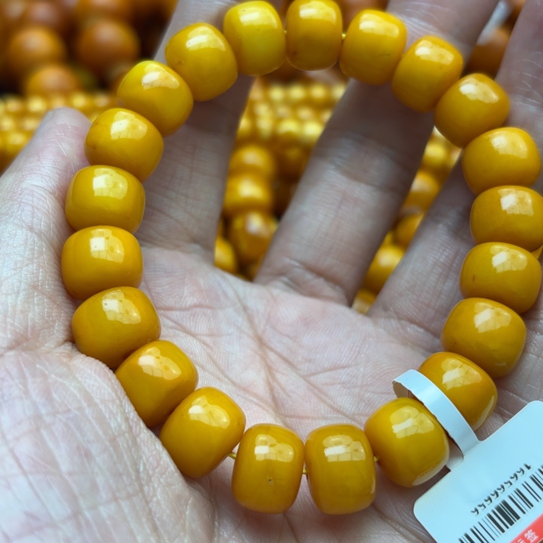 琥珀手链未镶嵌逆**?蜜蜡