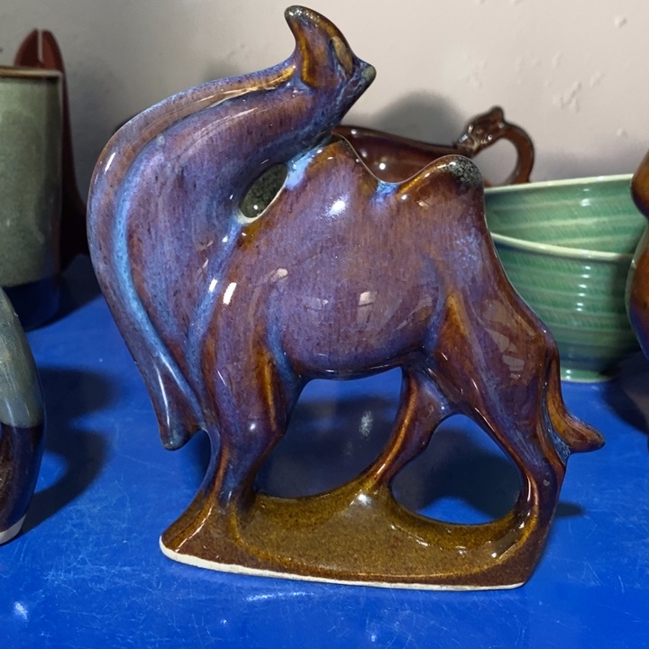 瓷片七厂窑变骆驼高度15.5厘米