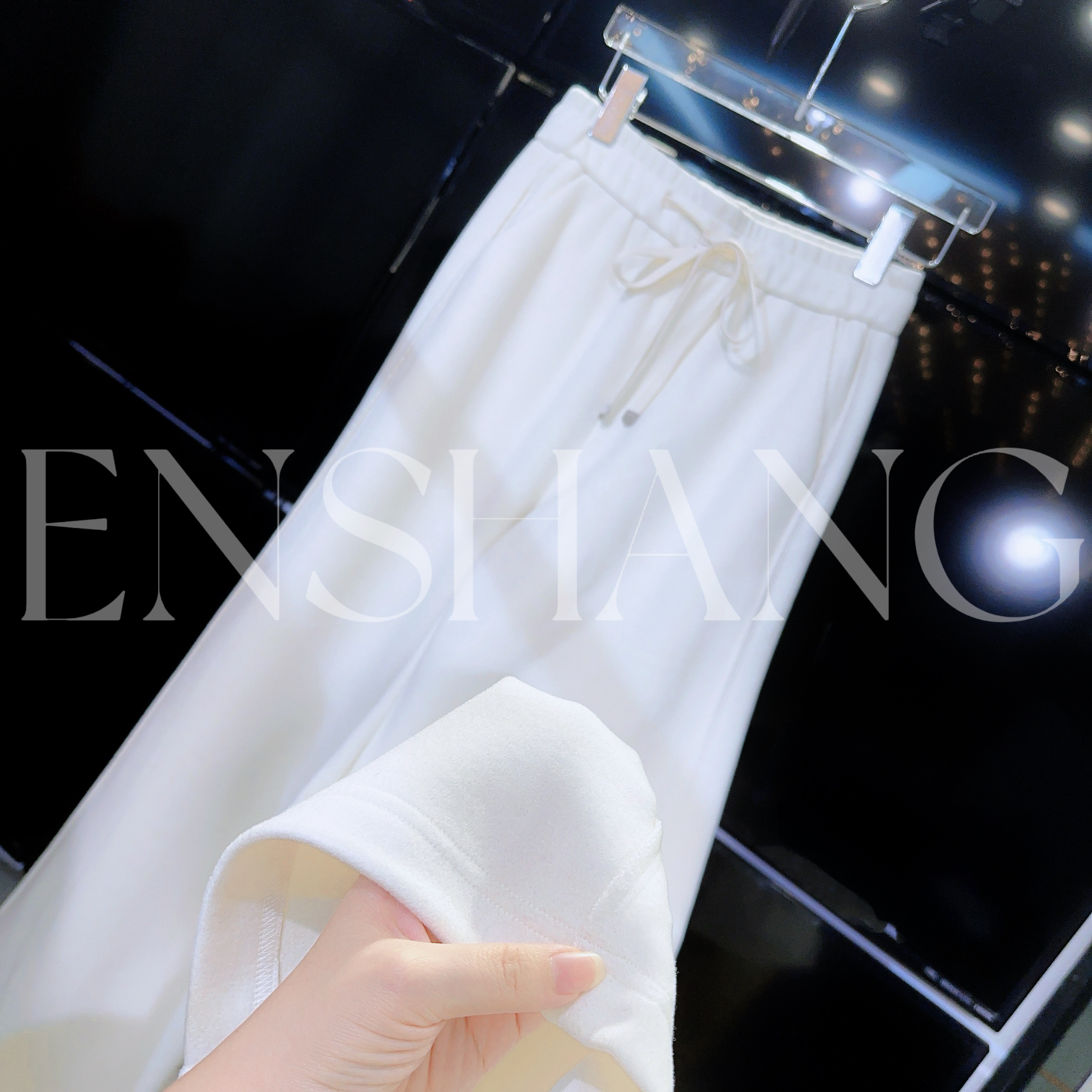 初雪」裤子手感巨好！绒绒磨毛舒适显瘦女裤慵懒宽松拖地休闲裤