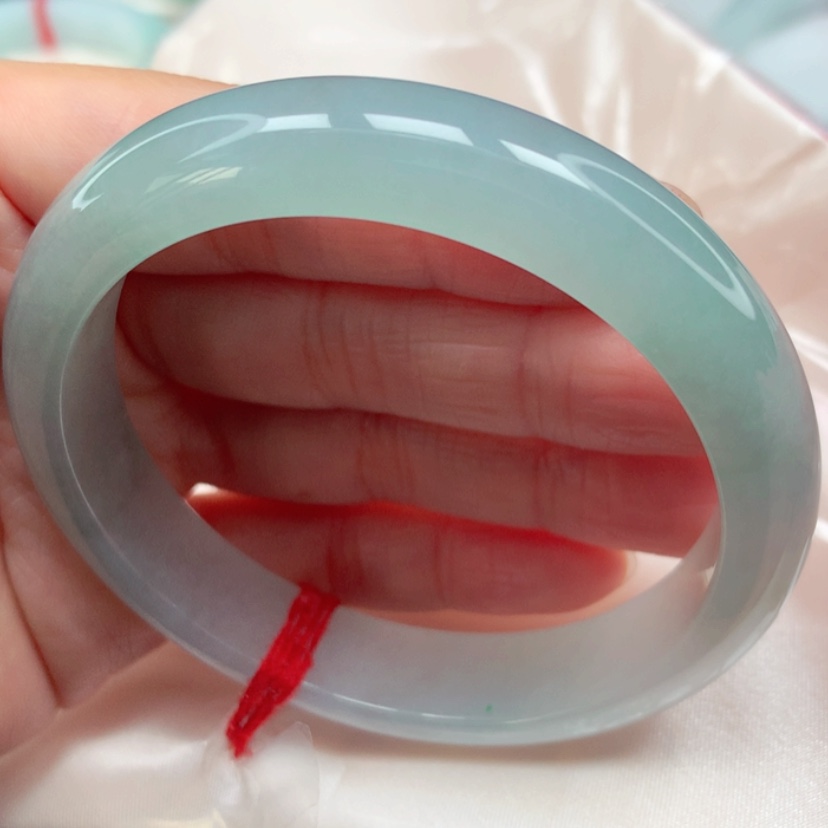 【闪购商品】翡翠手镯未镶嵌冰胶果冻晴手镯5657圈31号