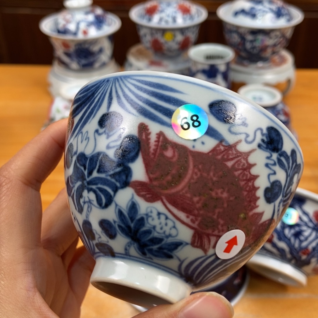 手绘现代茶具非古董