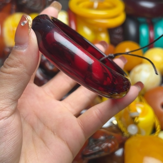 琥珀手串未镶嵌用****6蜜蜡