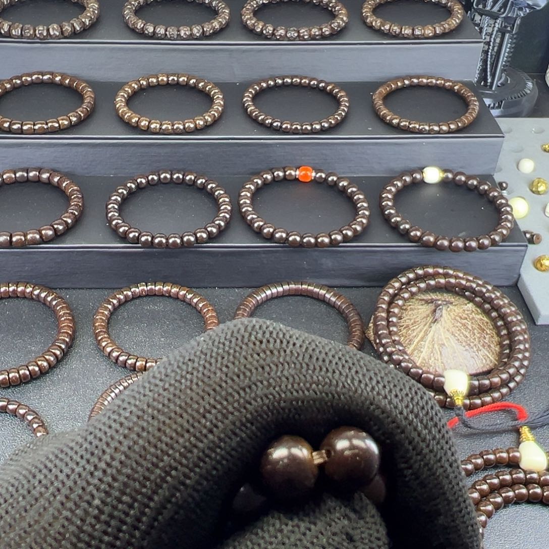 洋***亿手串椰蒂原生态椰蒂9*8两颗籽