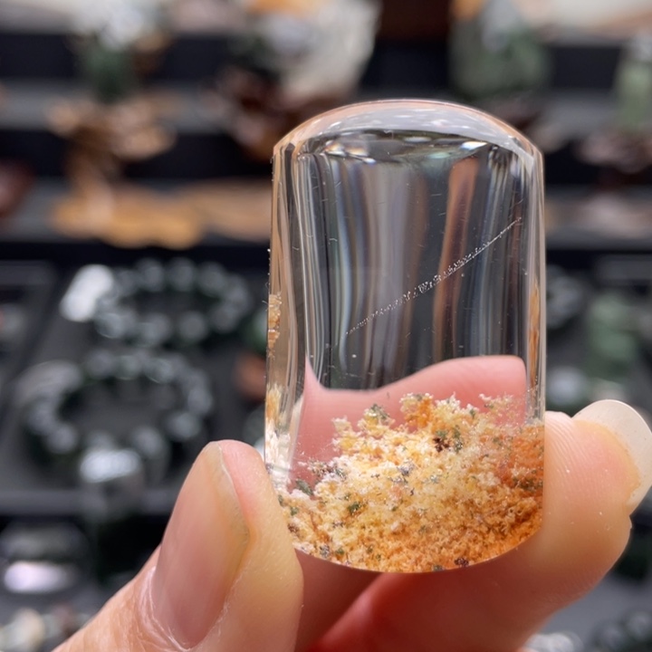 未镶嵌水晶颈饰黄幽灵聚宝盆吊坠