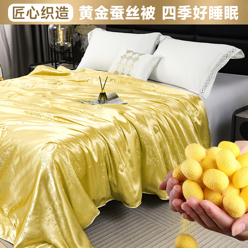 【试睡30天 】 皇室御用贡缎提花黄金丝蚕被 200*230cm