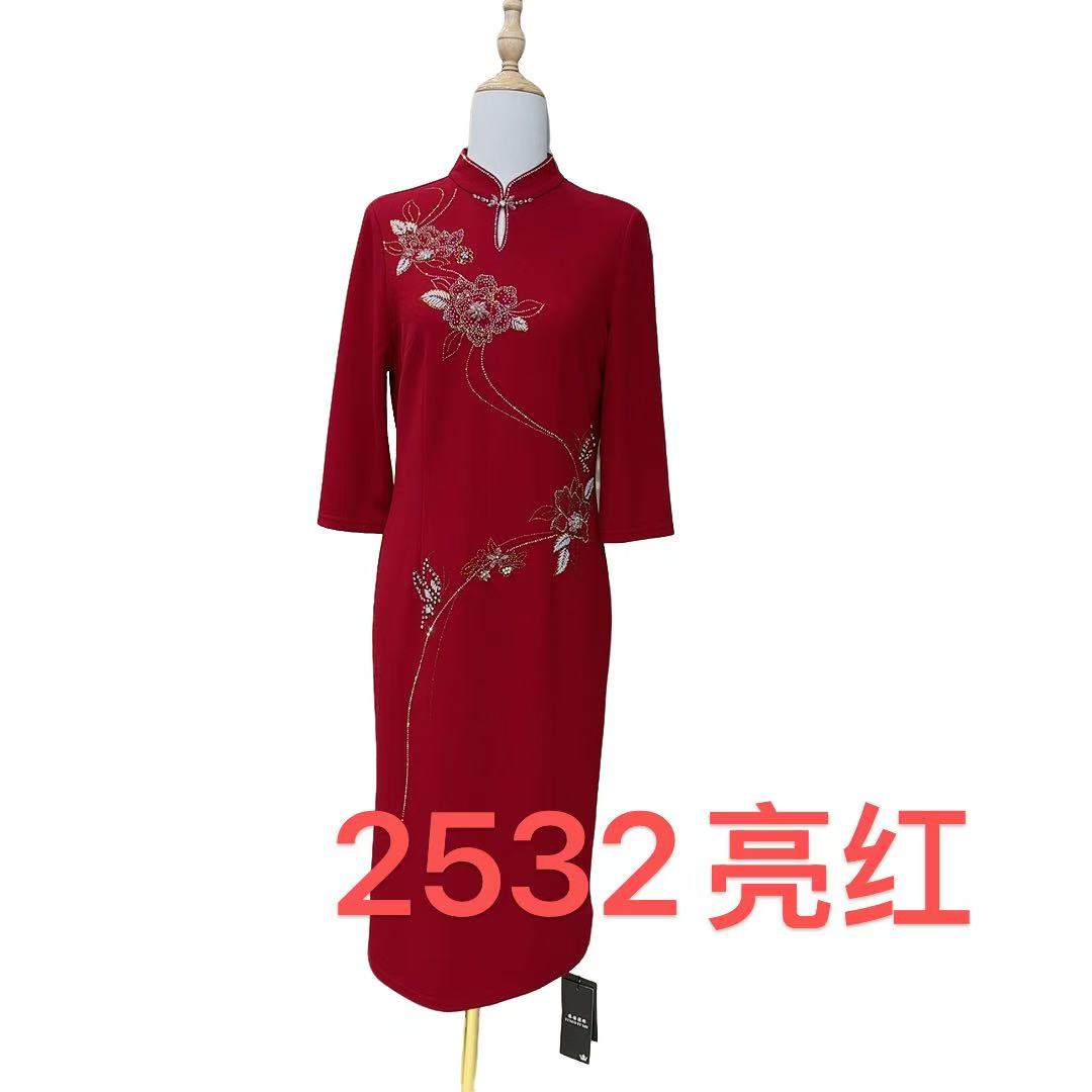 依诺2532 旗袍裙