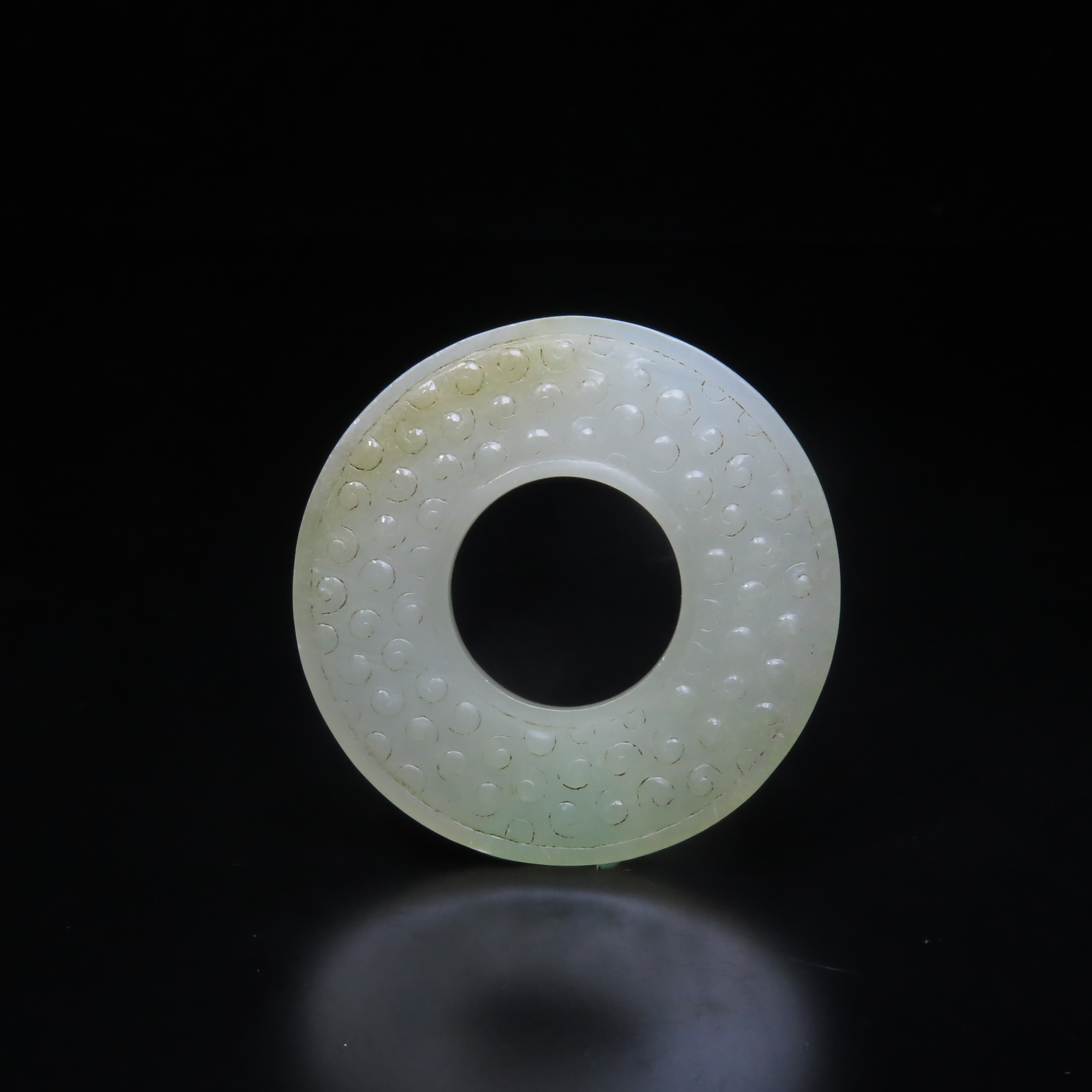 清代谷纹玉璧/MZ599264/和田玉/民族文物