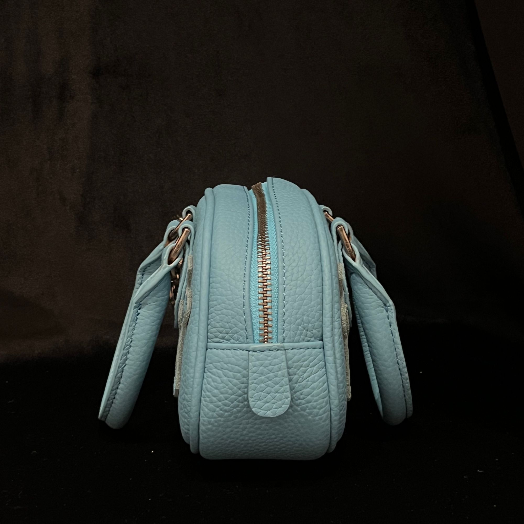 COCO DICV2025新款高端定制时尚女包 双面5十字球蓝色18cm