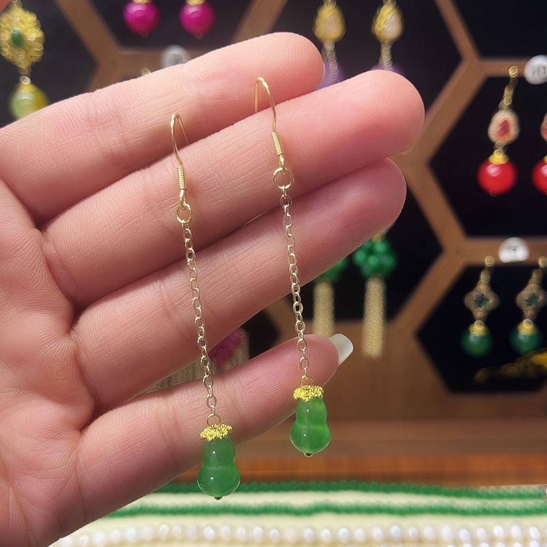 锆石纯铜合金耳饰