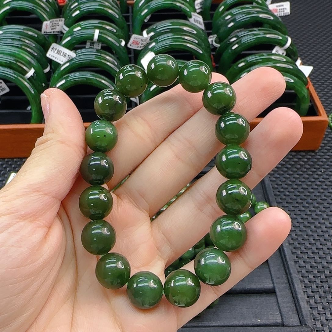 未镶嵌手链和田玉碧玉手串卡12