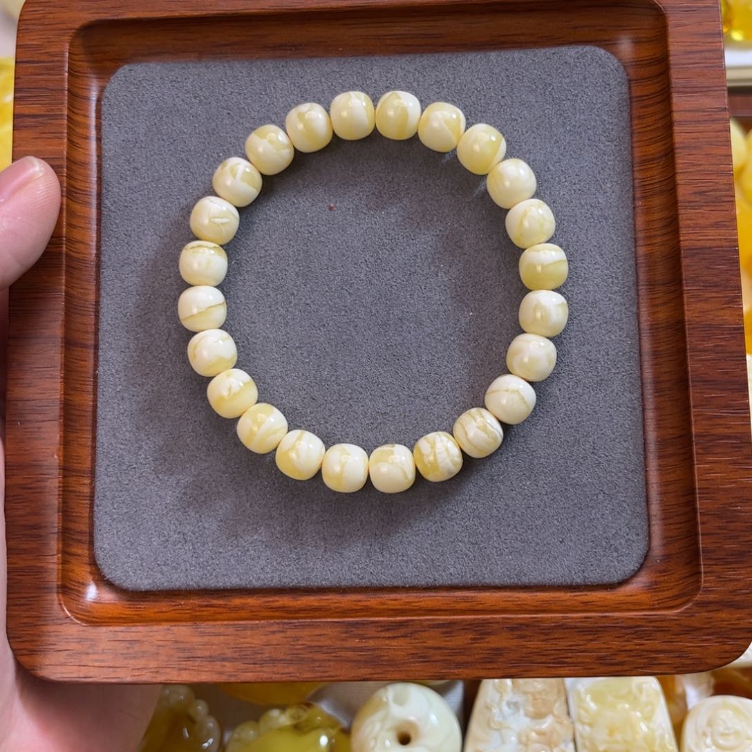 琥珀颈饰未镶嵌蜜蜡手串