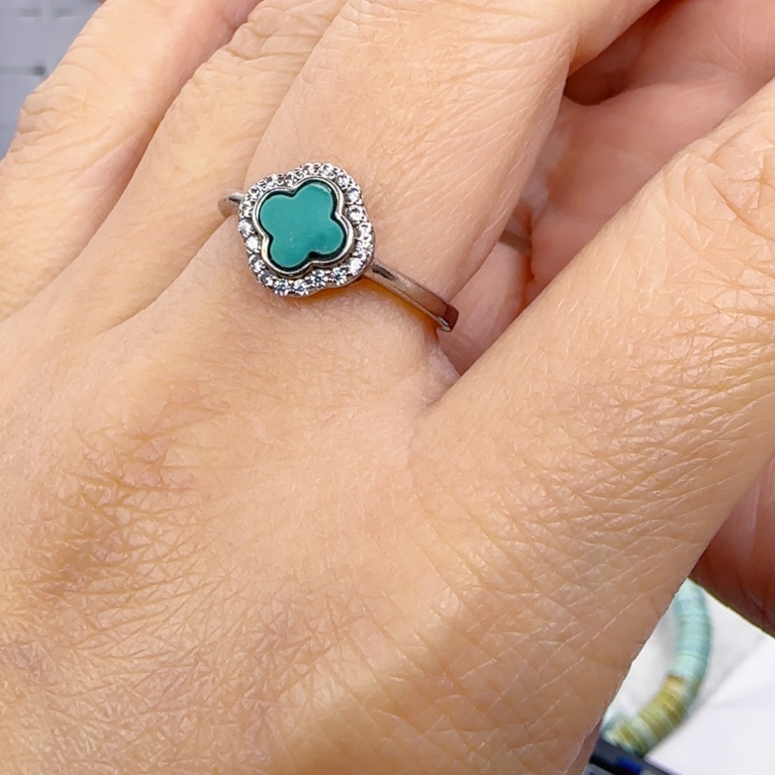 绿松石银S925镶嵌颈饰