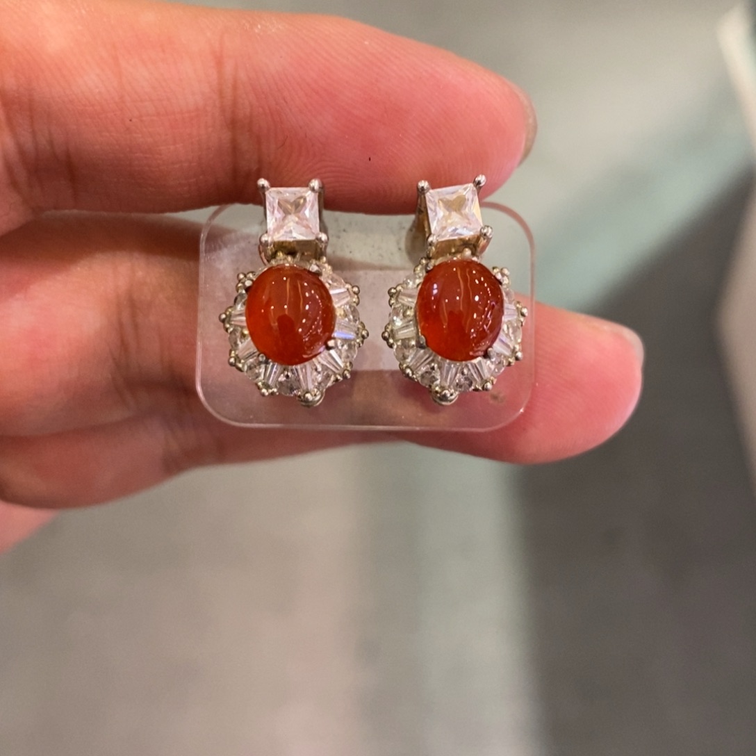 定制翡翠未镶嵌缅甸天然翡翠红翡蛋面