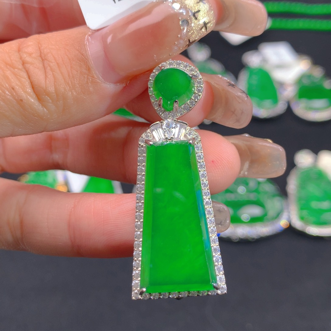 翡翠颈饰银S925镶嵌1111111111