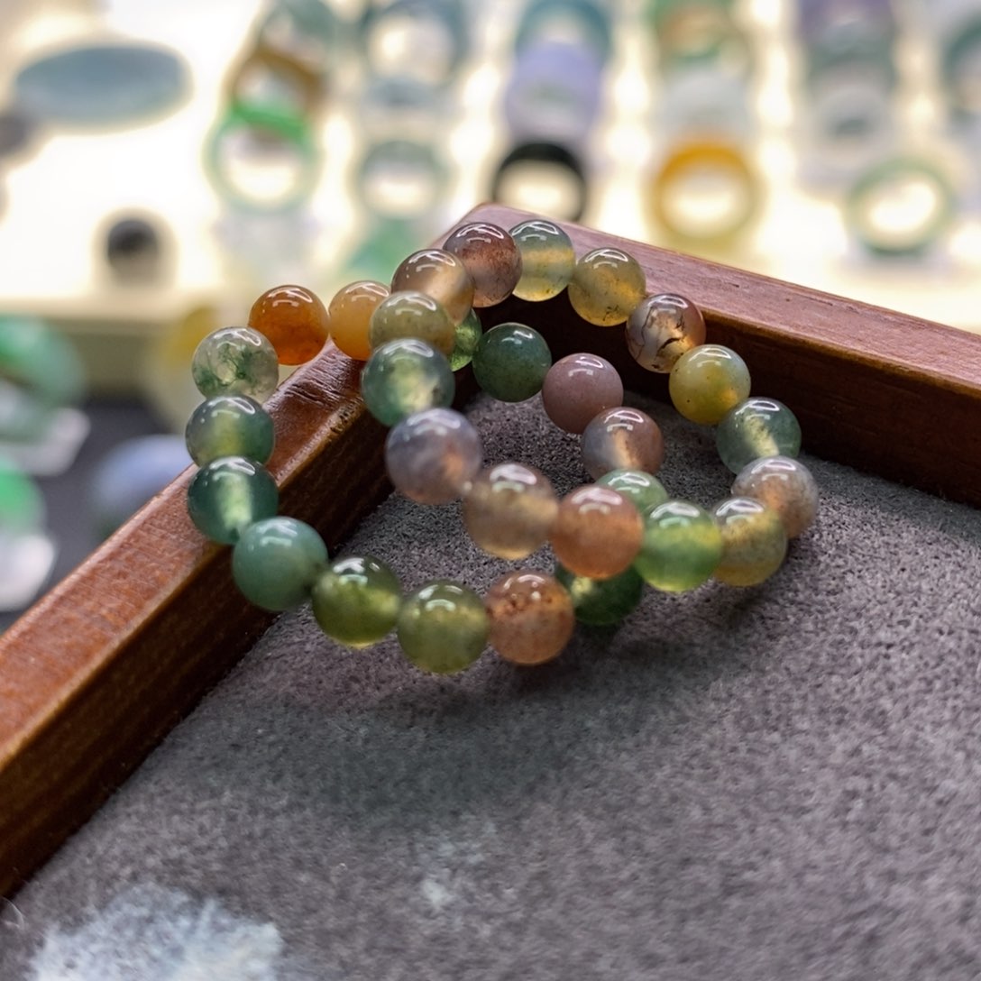 玛瑙/玉髓戒指未镶嵌戒指