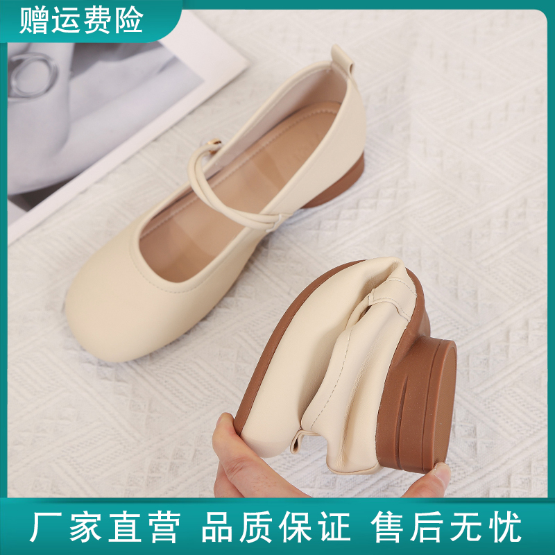 法式绝美玛丽珍女鞋配裙子单鞋女夏季百搭软底低跟鞋子浅口晚晚鞋