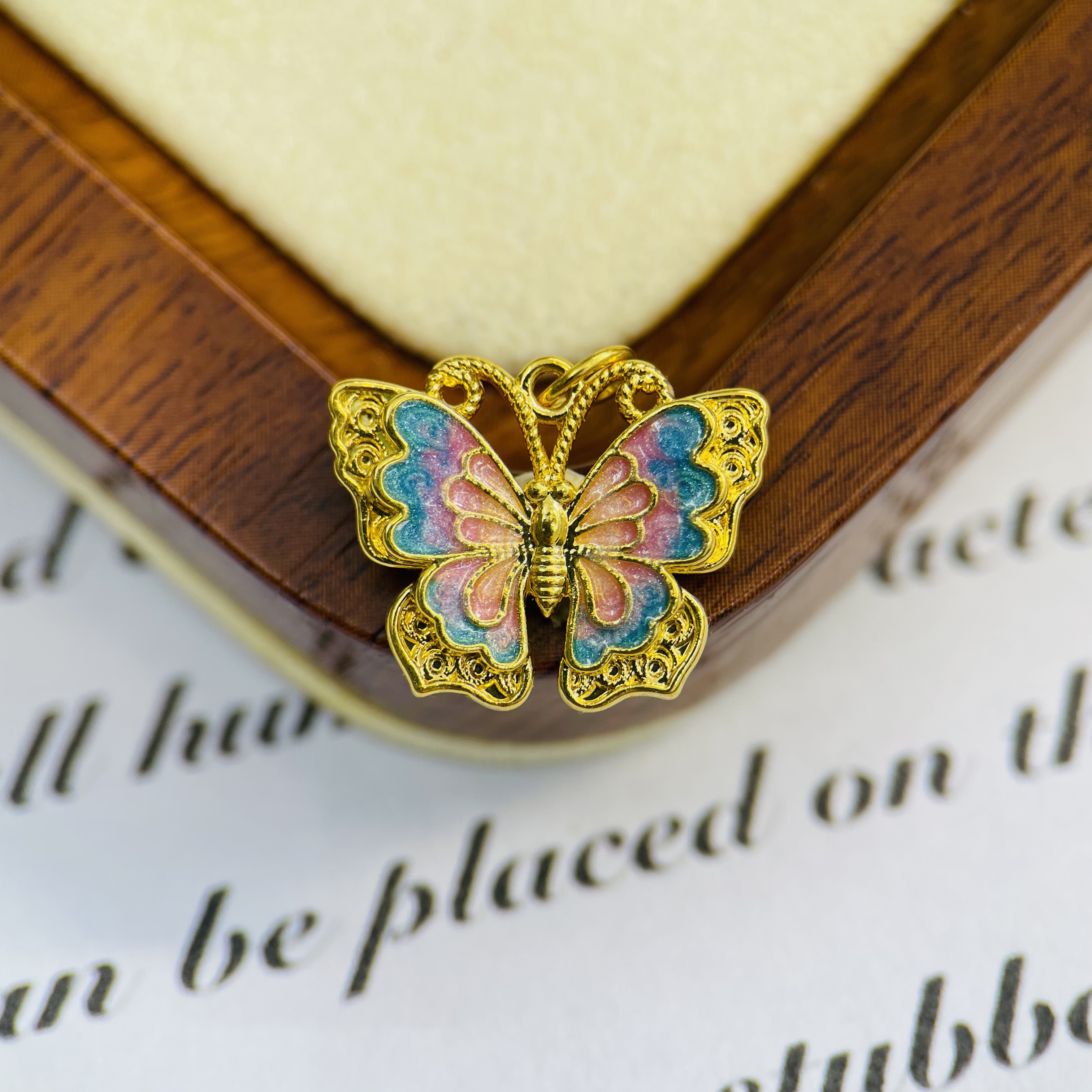 足金999缤纷蝴蝶首饰配件DP3035-0770