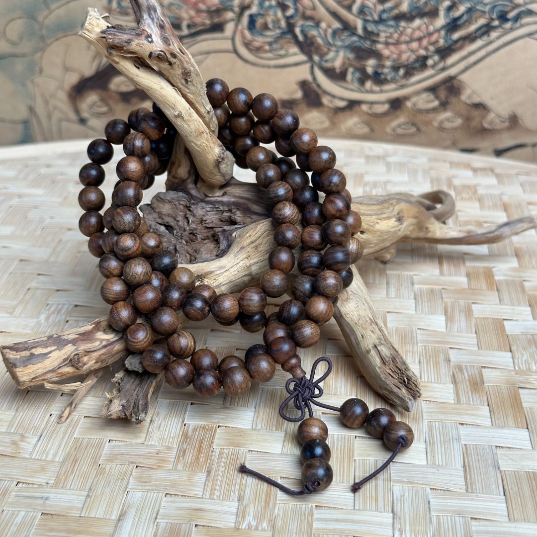 WWWW015豪物单圈优选黄花梨0.8圆珠黄长串hhl