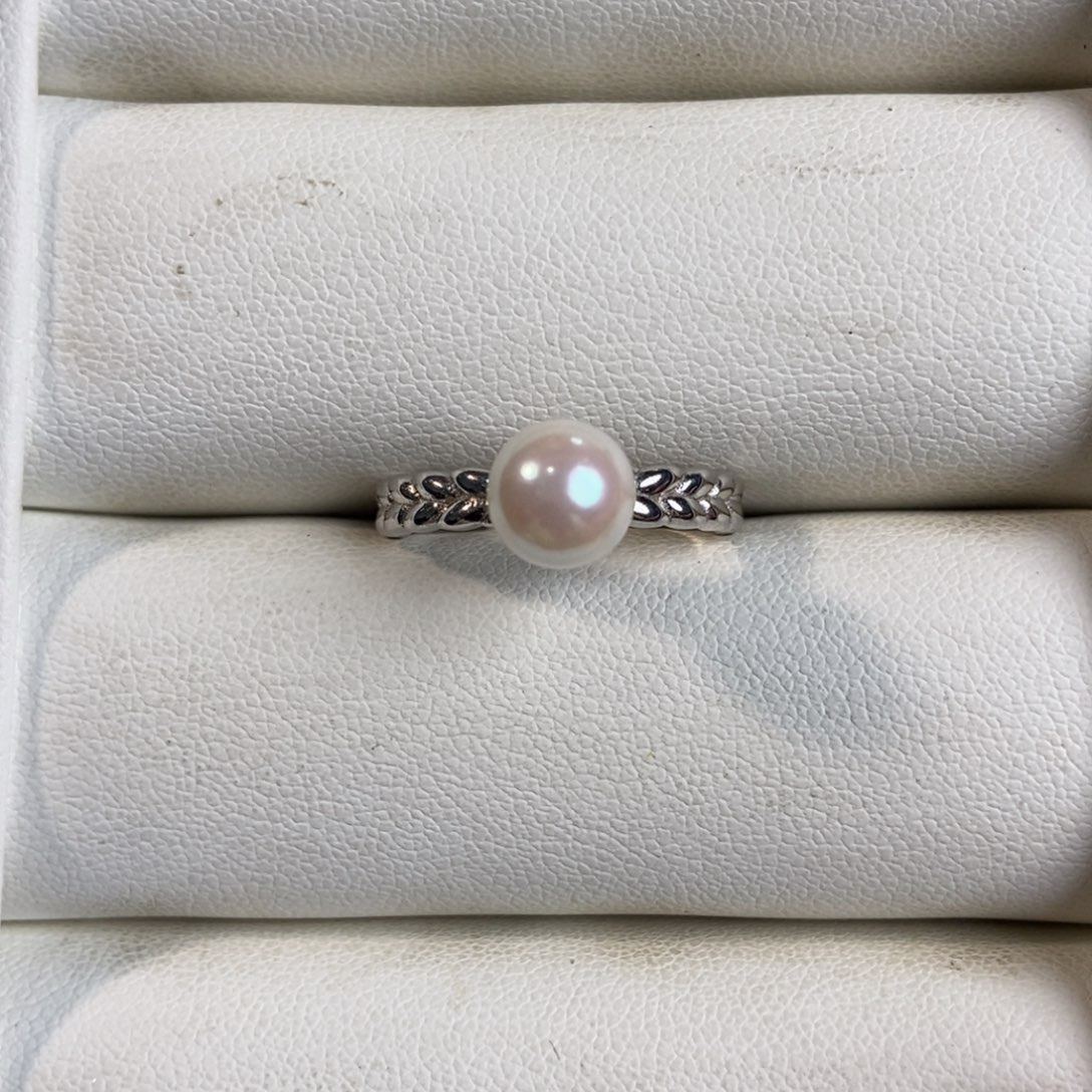 海水珍珠戒指银S925镶嵌