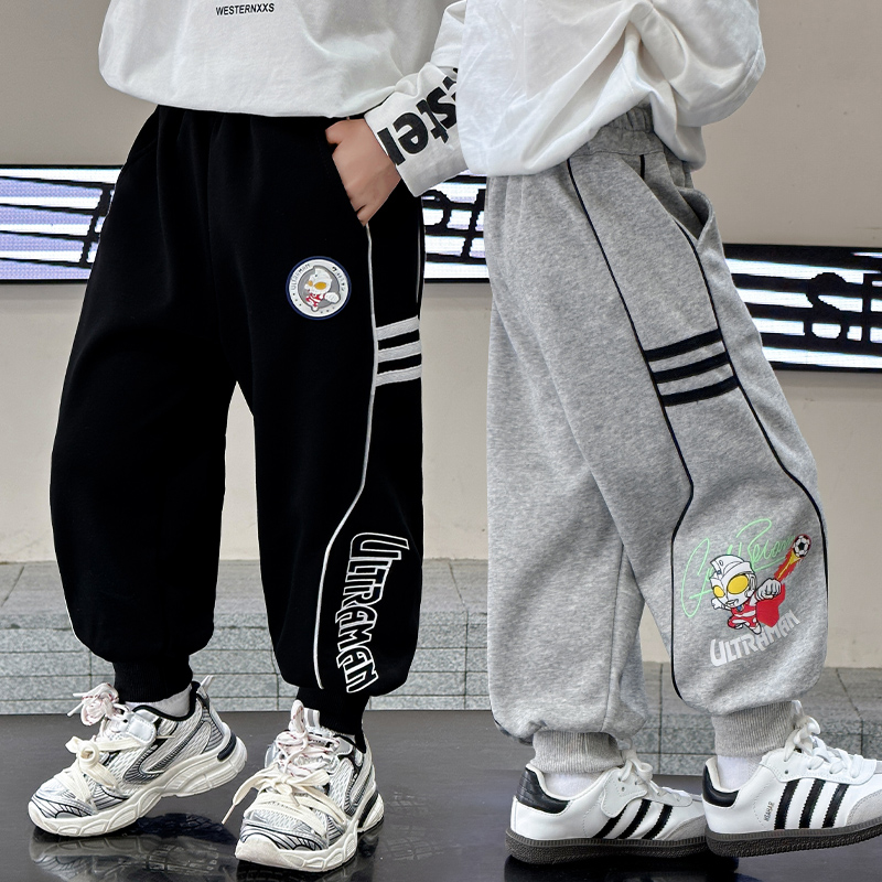 儿童奥特曼衣服裤子2025秋季新款男孩休闲帅气卫裤宝宝炸街休闲裤