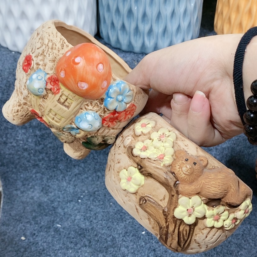 【闪购商品】红陶陶瓷花盆，多肉花盆