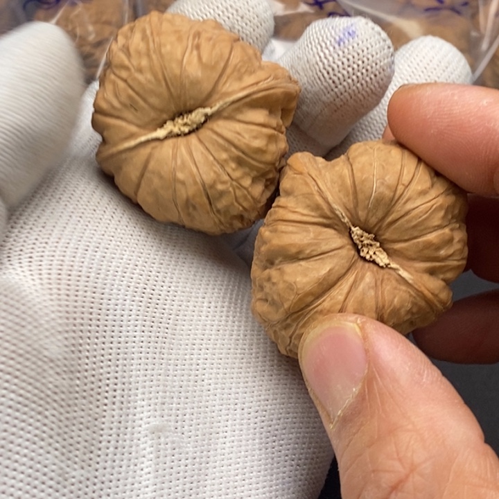 文玩核桃把件咖***糖南瓜墩