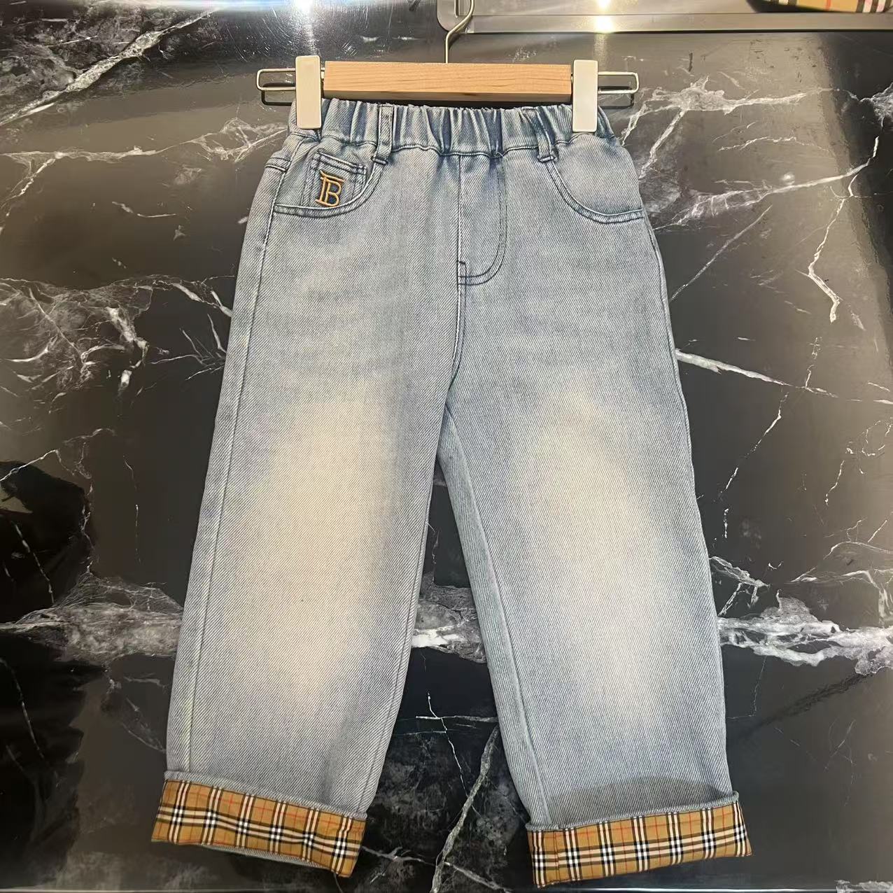 66161新款儿童春季休闲直筒牛仔裤