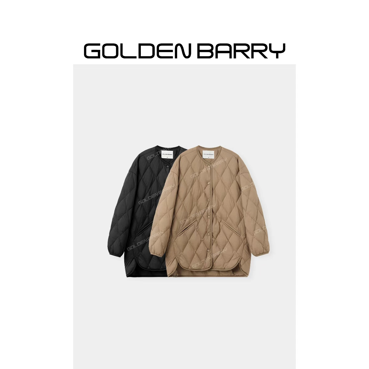 GOLDENBARRY|133092“双菱谣衣”菱格纹绗缝羽绒服