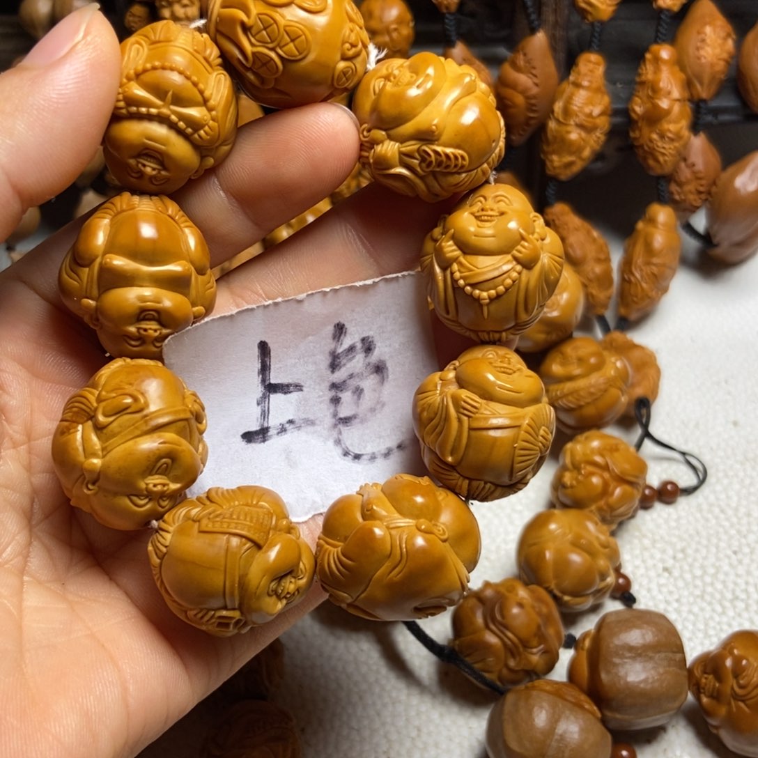 【闪购商品】手串/手链橄榄核爱****缝光面弥勒微花